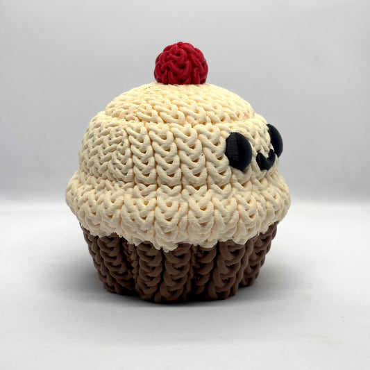 Örgü Cupcake Anahtarlık
