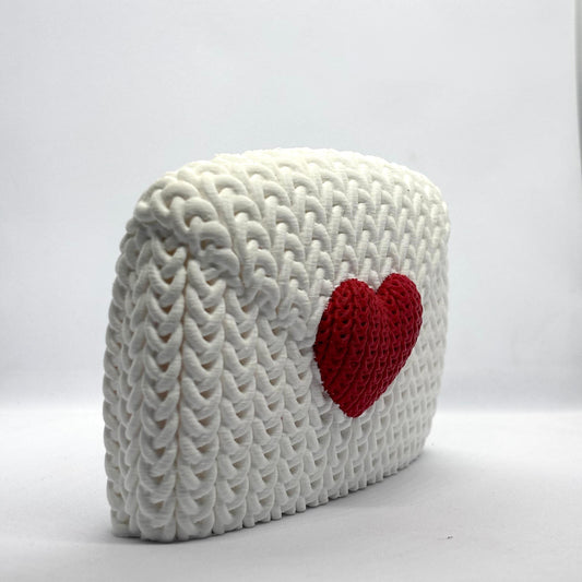 Örgü Sevgililer Günü Kartı Anahtarlık