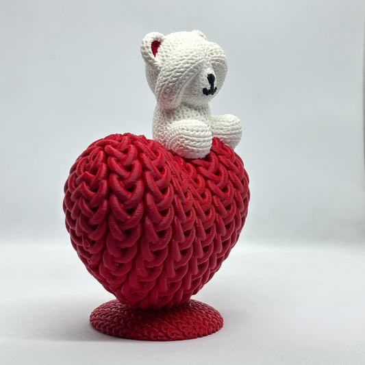 Örgü Aşk Ayısı Anahtarlık