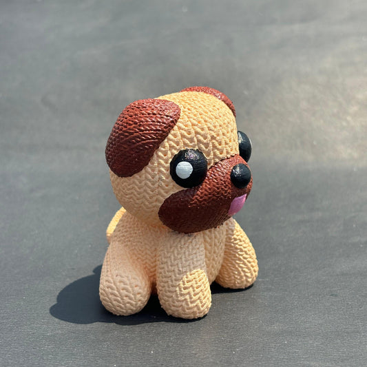 Örgü Pug Anahtarlık