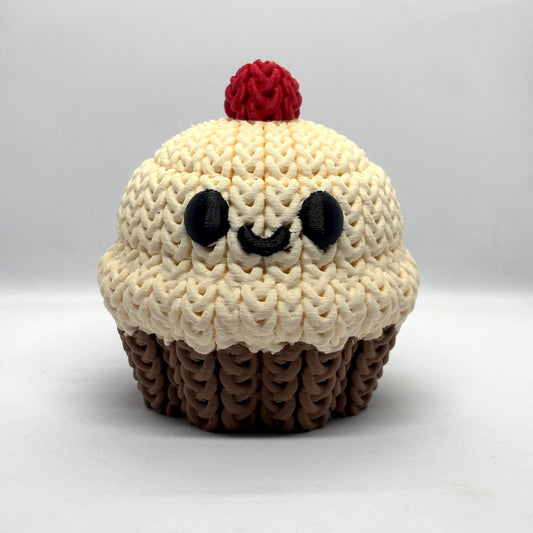 Örgü Cupcake Anahtarlık